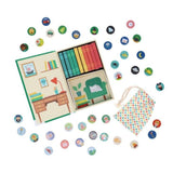 Little Library Storytelling Box, open box, top down view of contents