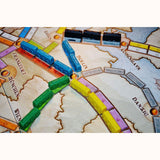 Ticket To Ride: Europe, detail of board and carriages 