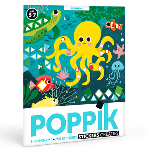 Poppik Panoramic Poster & Stickers - Aquarium, front of pack 