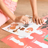 Poppik Poster & Stickers - Mythology, child detaching sticker from sheet