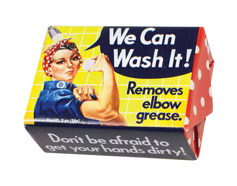 Rosie the Riveter Soap, in packaging 