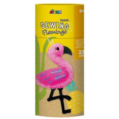 DIY Sewing Flamingo Keychain, packaged
