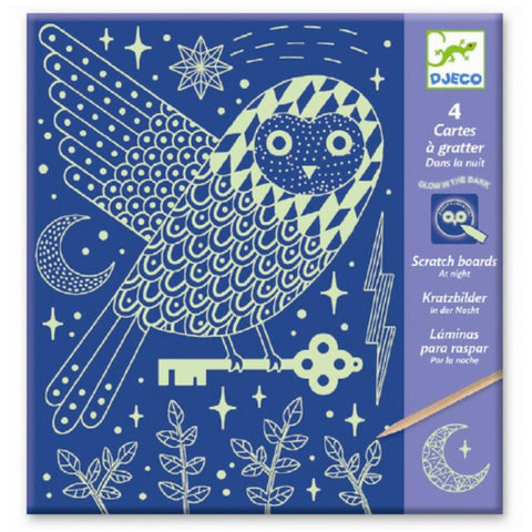 At Night - Glow in the Dark Scratch Card Art, front of packet 