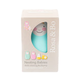 Rainbow Nesting Babies (with chiming Bo Bunny), boxed white background