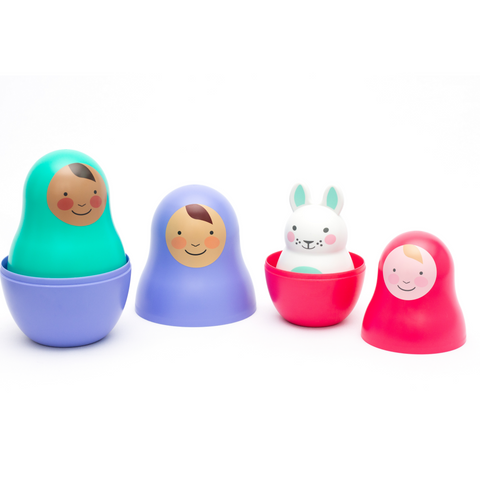 Little Jewels Nesting Babies (with chiming Bo Bunny), white background unboxed