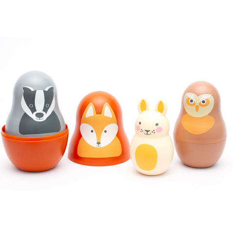 Woodland Nesting Friends (with chiming Bengi Bunny), unboxed white background