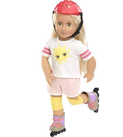 Roll With It (Rollerblading) - Our Generation Accessory, modelled on doll