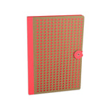 Orange Neon Kraft Notebook, closed 