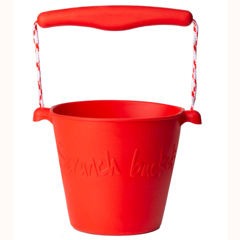 Scrunch Bucket - Strawberry Red, white background