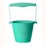 Scrunch Bucket  - Teal, white background 